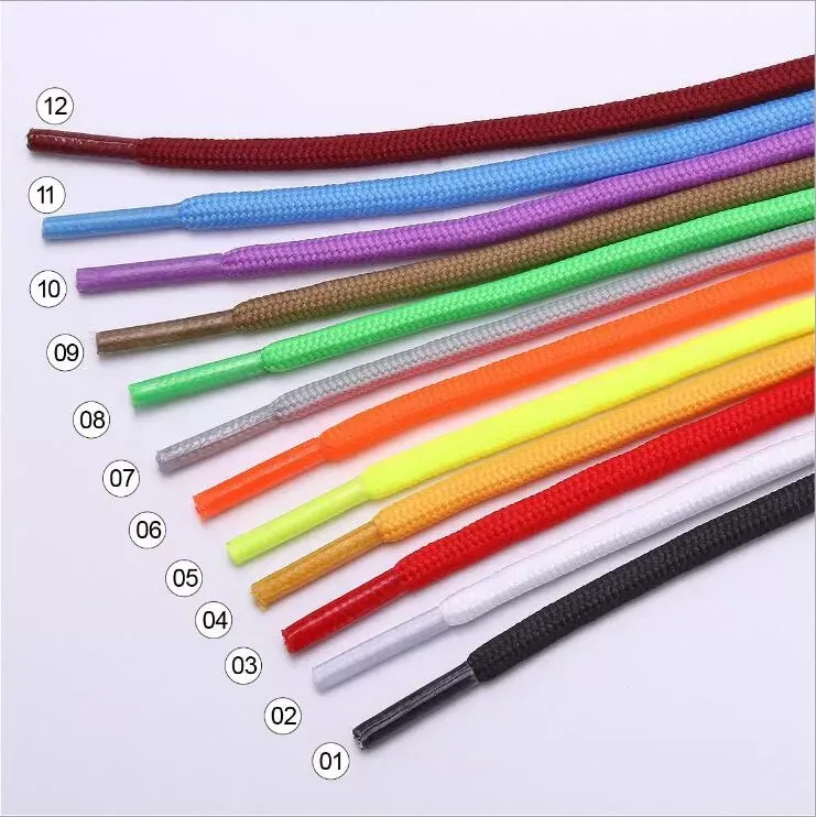 if buyer does not leave a message on the specific color, we will send it randomly Black Red White Round Shoelaces_voghion.com
