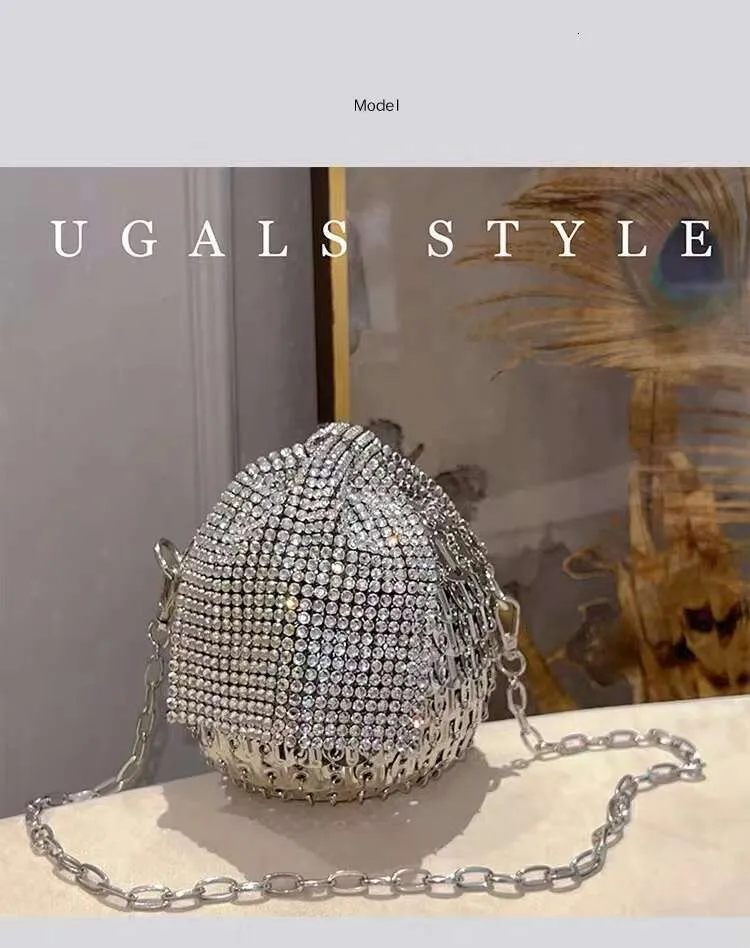 Borsa a tracolla da sera con pochette da sposa, fatta a mano, con pallina circolare in cristallo intrecciata e nodo a fiocco, da strada_voghion.com