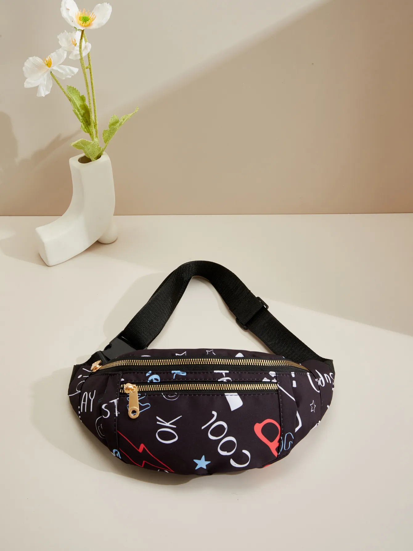 Marsupio piccolo a tracolla per donna, con cinturino regolabile, alla moda, cintura toracica, per sport, allenamento, viaggi, vita_voghion.com
