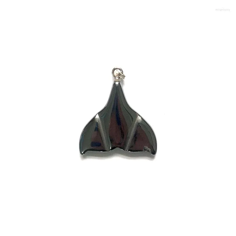 Collares colgantes de piedra natural, hematita negra, pez, delfín, estrella de mar, dijes, pulseras, brazaletes, accesorios de bricolaje_voghion.com