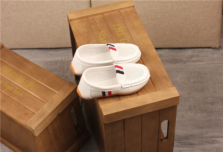Kanner PU Lieder Jugend Casual Style Happysteps Weich bequem Loafers Slip on Klengkanner Kannerschong Gréissten US5C-US4Y_voghion.com