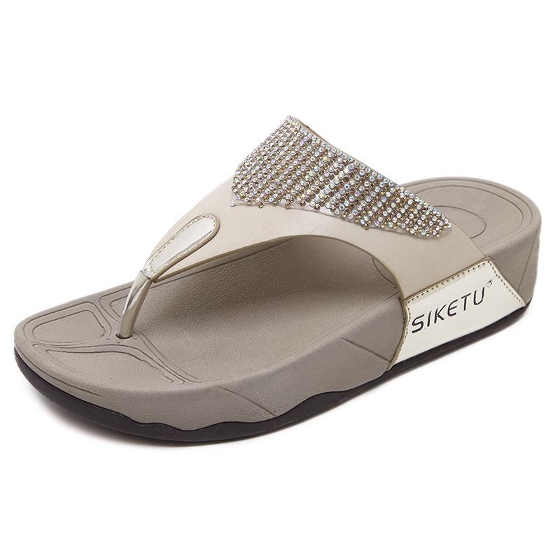 Estate 2024 Cool Donna Tempo libero Spiaggia Acqua Diamante Tacco spesso Pendenza e rimorchiatore a spina di pesce_voghion.com