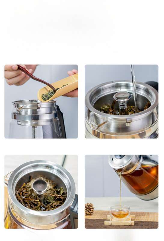 Uus Spray Black Tea Pu'er Steam täisautomaatne klaasist tervisekann, isoleeritud elektriline teekann_voghion.com