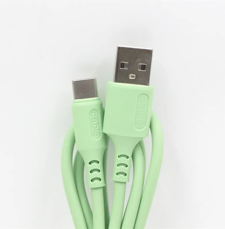 Câbles de type C en silicone liquide pour téléphone portable, câble de chargement rapide de 1 m, câble micro USB pour Samsung S20 Note20 avec_voghion.com