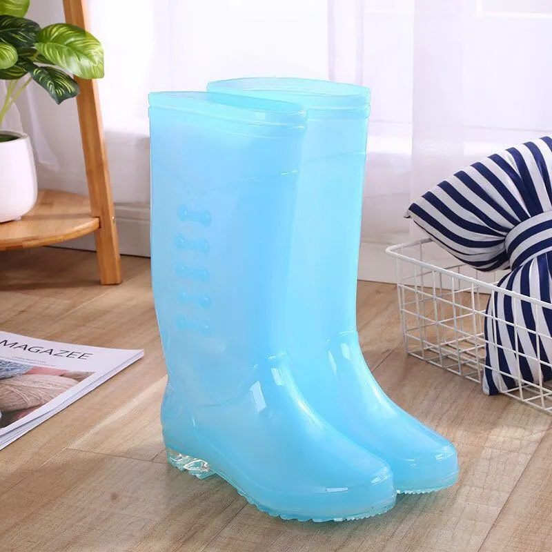 Women's Mid Calf Rain Boots Outdoor Work Rubber Booties Short Waterproof Garden Women Anti-slip Water Shoes_voghion.com