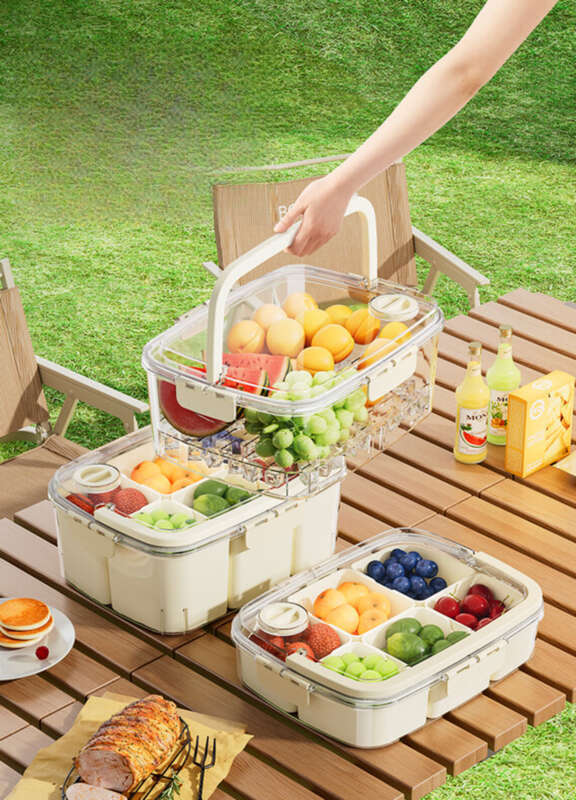 Zapomenutá čerstvá uzavřená bento krabička, průhledný oběd s víkem, úložný box na jídlo a ovoce_voghion.com
