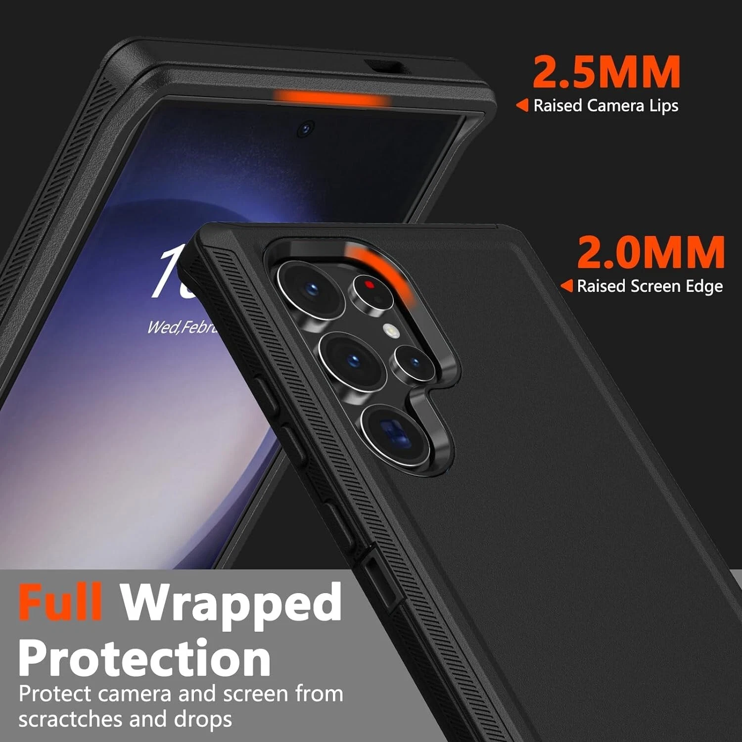 Funda con clip para Samsung Galaxy S22 Ultra/S22, compatible con Otter.box Defender + Screen_voghion.com