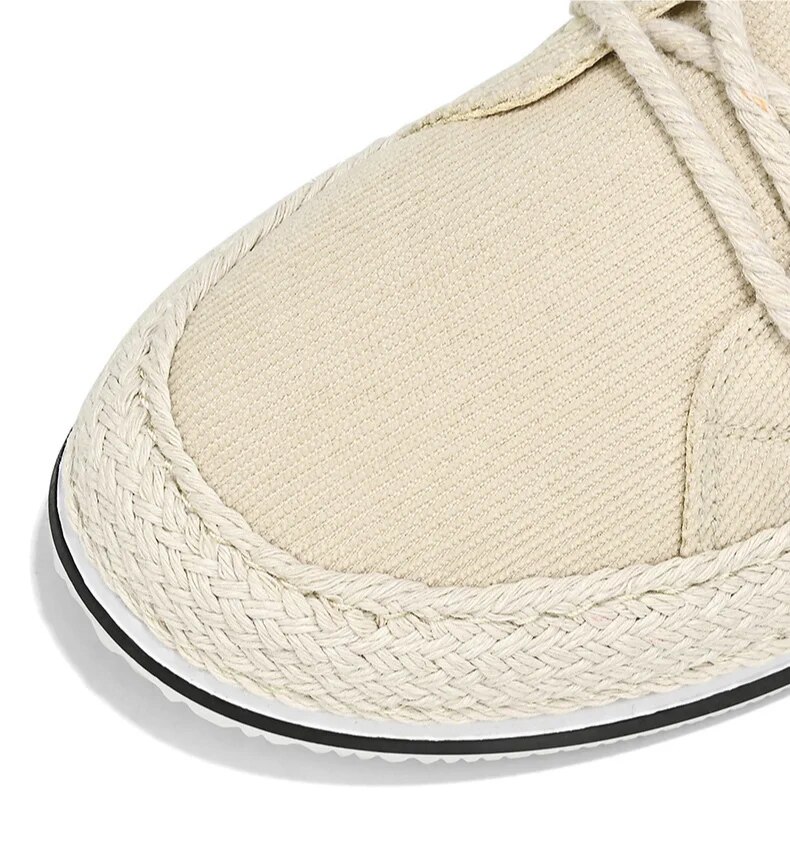 High top canva autumn niche cloth with thick ole elevated height caual board for young port and leiure men'_voghion.com