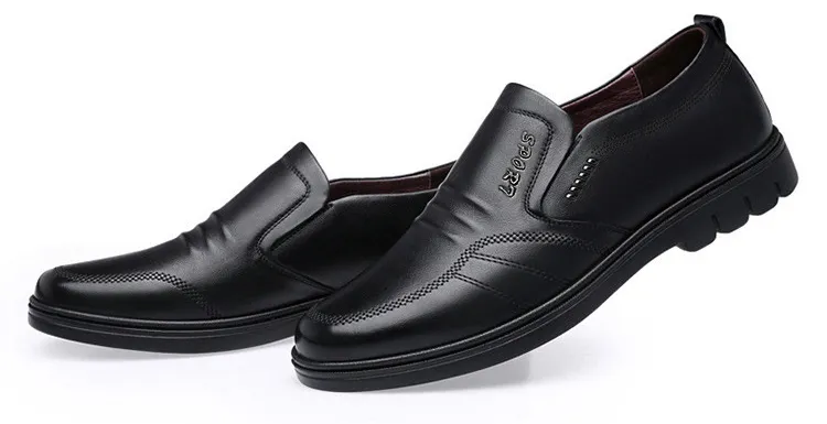 Man Sport Shoe Loafers Men Non-slip Leher Slip-on Black Driving Sneakers Male Dress Shoes Light Brehable Footwear_vogvips.com