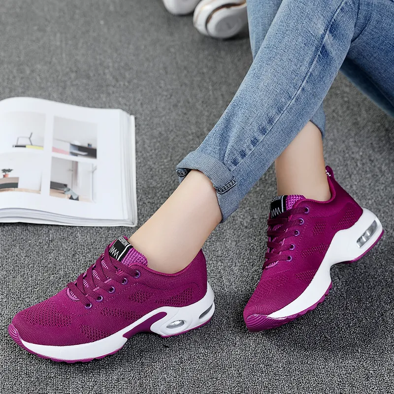 Trainers Ladies Casual Mesh Sneakers Pink Women Flat Lightweight Soft Breathable Footwear Basket Running Shoes Plus Size_voghion.com