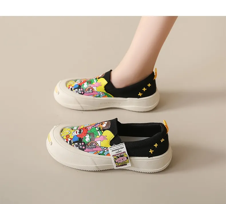 Damen Canvas Slipper Freizeitschuhe Bequeme Stoffschuhe Alltag_voghion.com