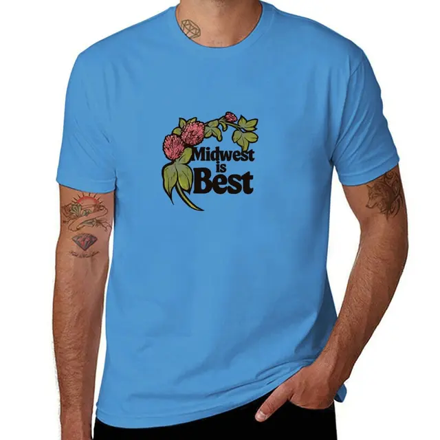 „Midwest is Best“ marškinėliai, naujo leidimo anime sporto gerbėjų juodi marškinėliai vyrams_voghion.com