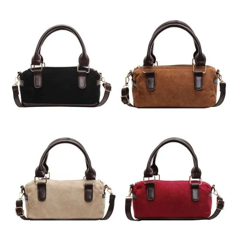 Borsa a tracolla retrò da donna, borsa alla moda in pelle PU con stili vintage, borsa a tracolla per uso in ufficio C241217_voghion.com