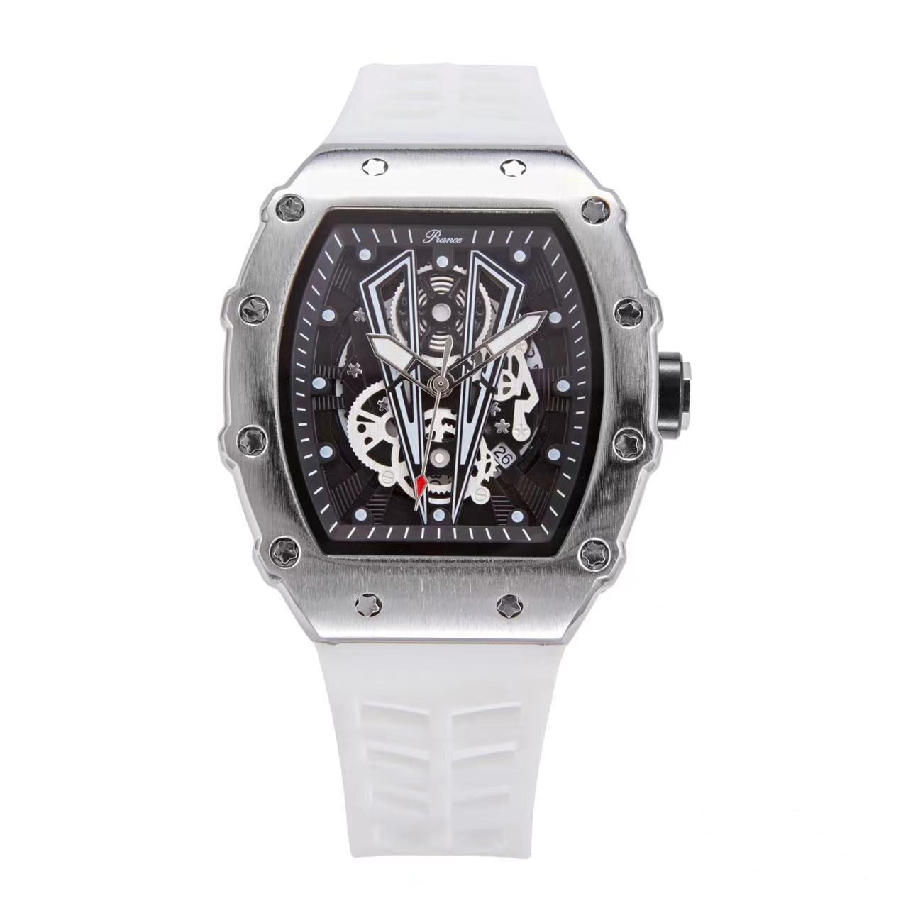 Mode Wein Eimer Neue Herren Zeiger Micro Glow Quarz Wasserdichte Silikon Band Uhr_voghion.com