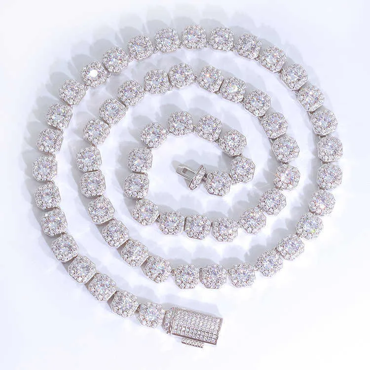 Necklace bracelet Moissanite Diamond Custom Vvs Cuban Link S Sier 8mm 12mm Large Tennis Chain Solid Back Hiphop_voghion.com