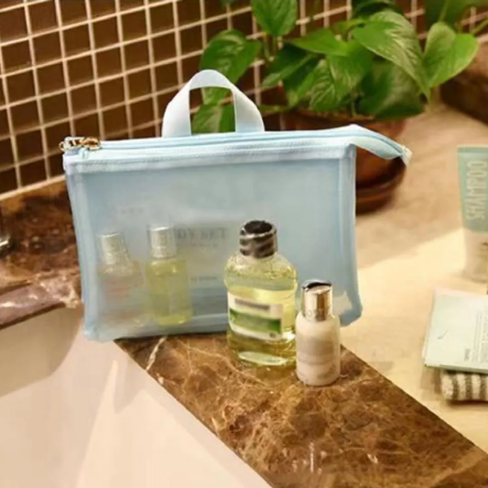 Netzaufbewahrung mit Fach, Kosmetiktaschen, Make-up, tragbare Reise-Kulturtasche, Hautpflege-Toilettenartikel-Organizer-Tasche_voghion.com