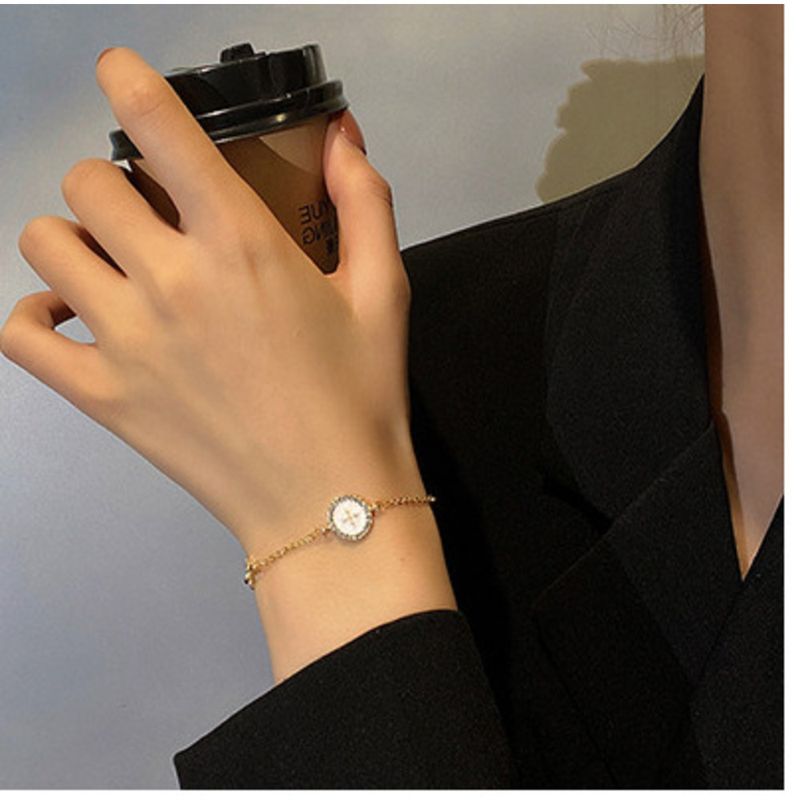 Koean Peal Female Instagam Style, High End, Small And Popula Titanium Steel Bacelet, Couple Handsting,_voghion.com