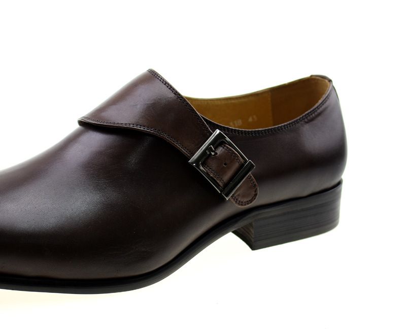 Scarpe eleganti da uomo in pelle casual da lavoro con un solo bottone, a punta_voghion.com