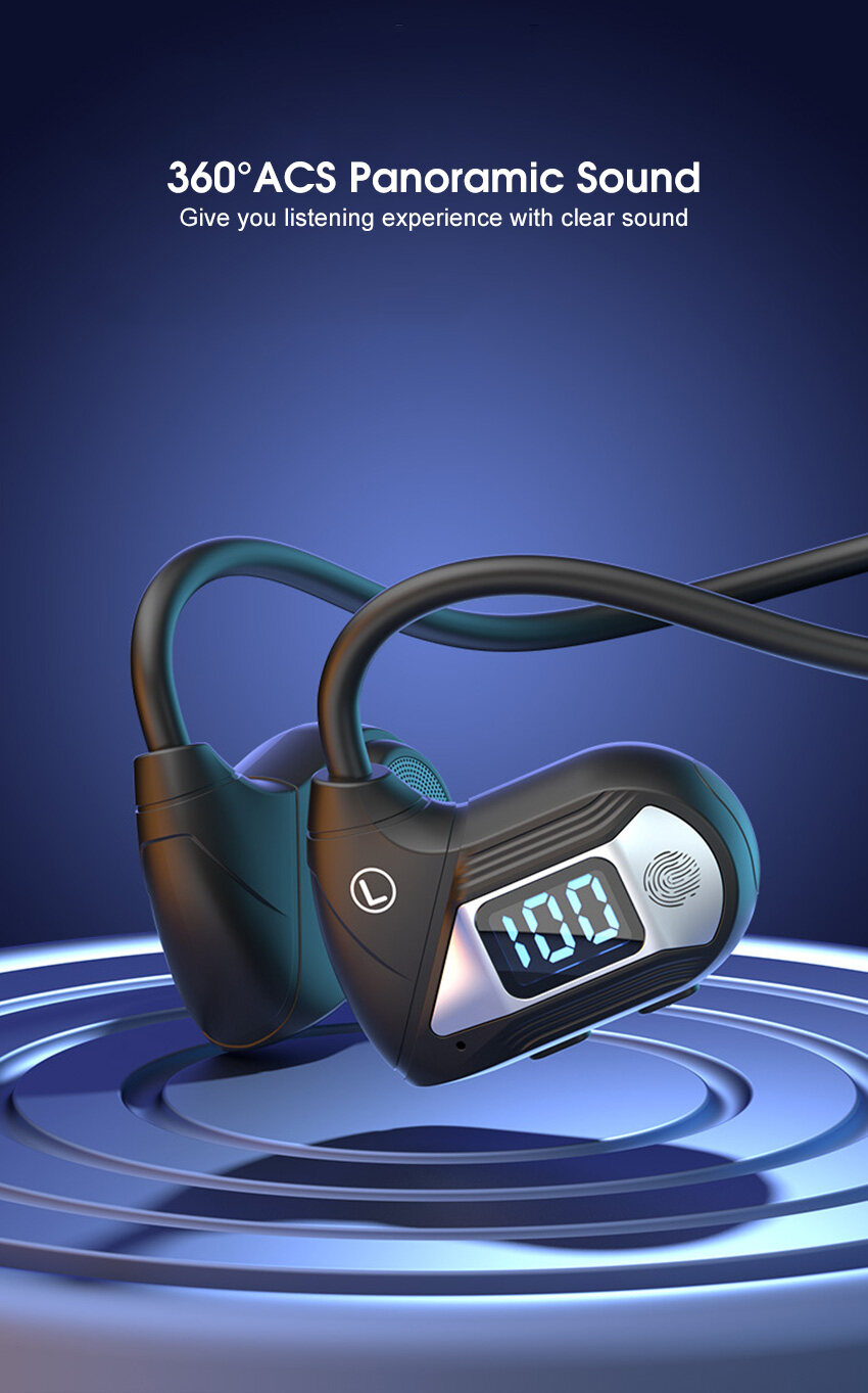 2024 Căști sport fără fir cu conducție de aer, afișaj LED, căști fără fir Bluetooth V5.3, căști cu anulare a zgomotului, sunet stereo, sport, ureche_voghion.com