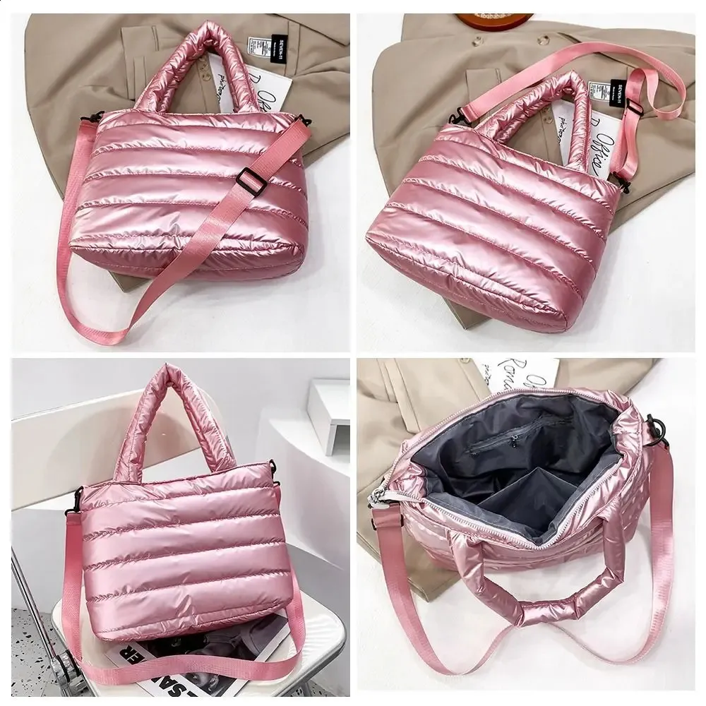 Bolsa tote puffer tiracolo acolchoada leve estofada transversal_voghion.com