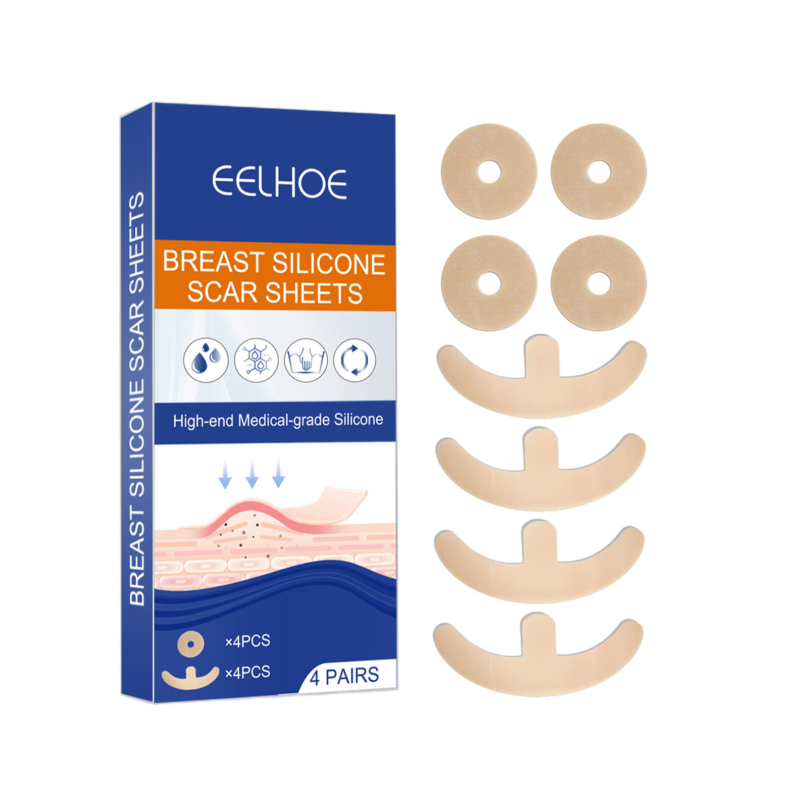 Le patch anti-cicatrice EELHOE répare la peau de manière confortable, légère et lisse les cicatrices de chirurgie mammaire_voghion.com