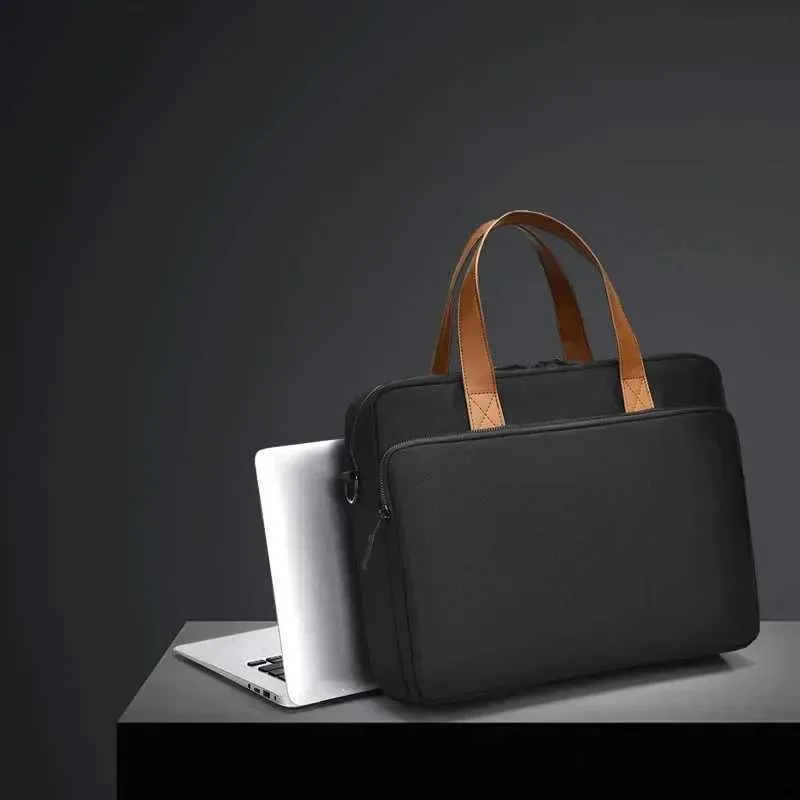 Geantă de laptop rezistentă la șocuri 14/15/16 inch geantă de mână servietă bărbat/doamnă husă de umăr pentru carte notebook tabletă PC Ba241107_voghion.com