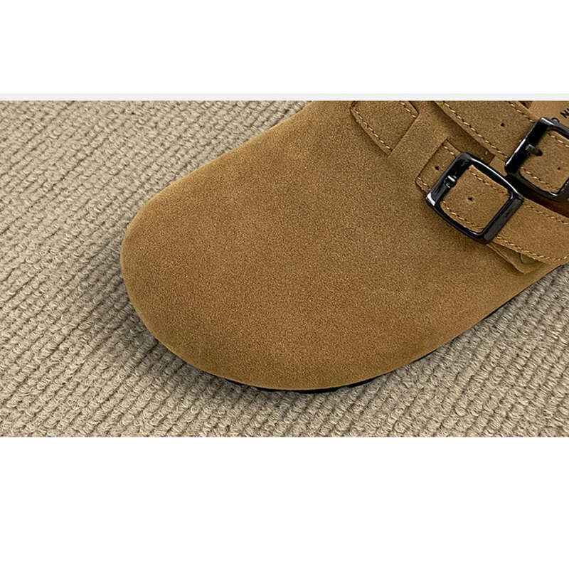 Women's Mary Jane Burkon Toe, Half Slip, Versatile, Single Toe Loafers_voghion.com