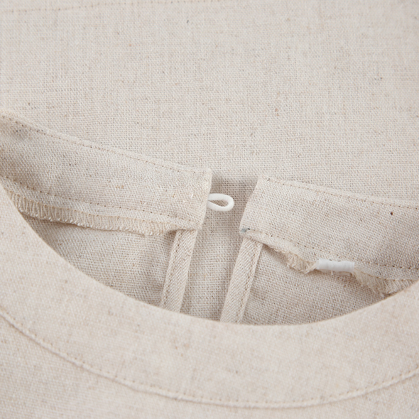 Women's Clothing Fashion cotton and linen suits style shoulder pad sleeveless tops and trousers two-piece suits_voghion.com