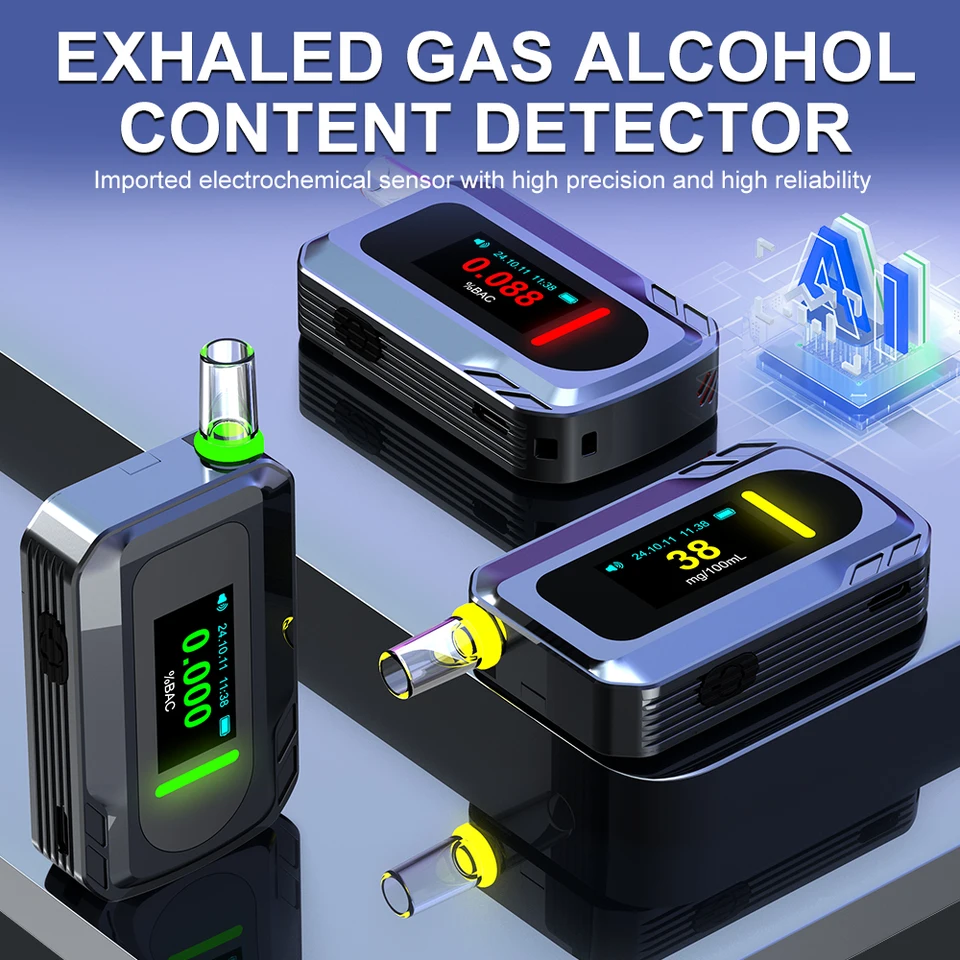 Professional Portable Alcohol Breathalyzer Digital Alcohol Tester_voghion.com