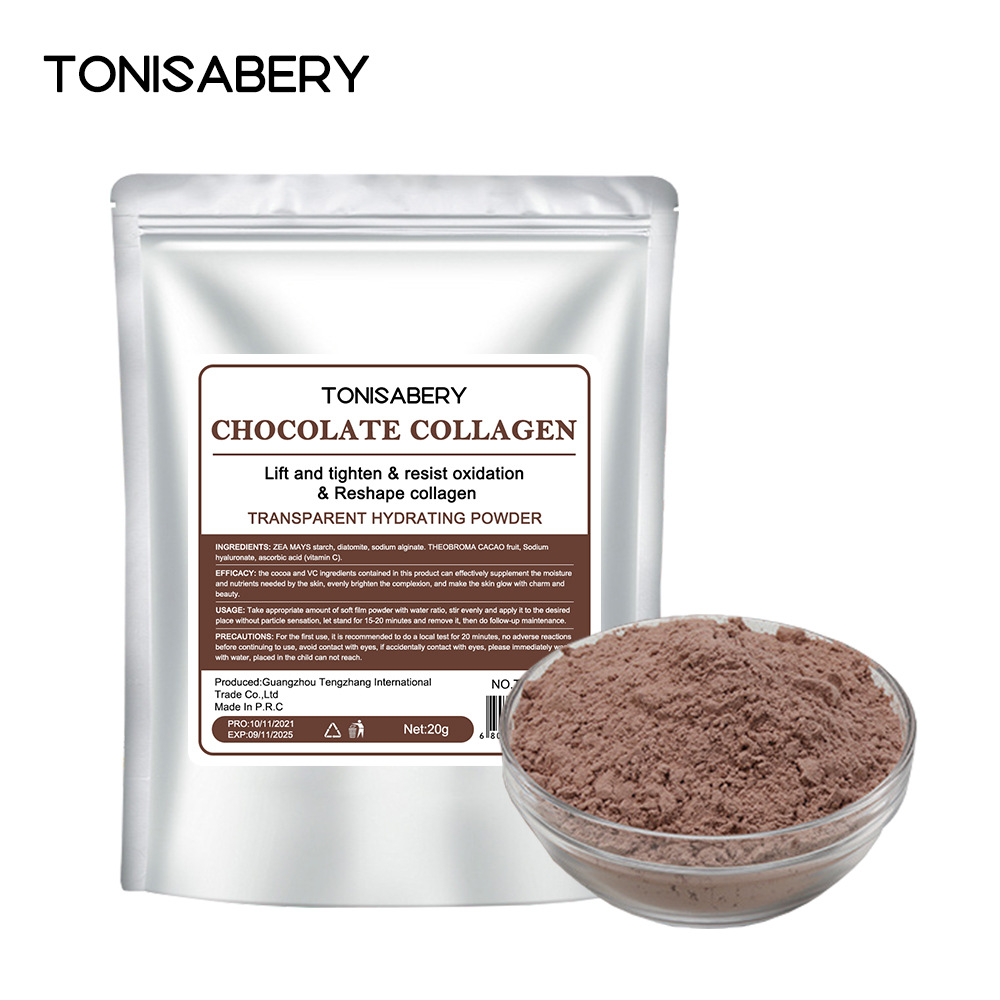 20g Chocolate Collagen Protein facial mask Multi effect Soft Mask Powder Moisturizing, Lifting and Firming_voghion.com