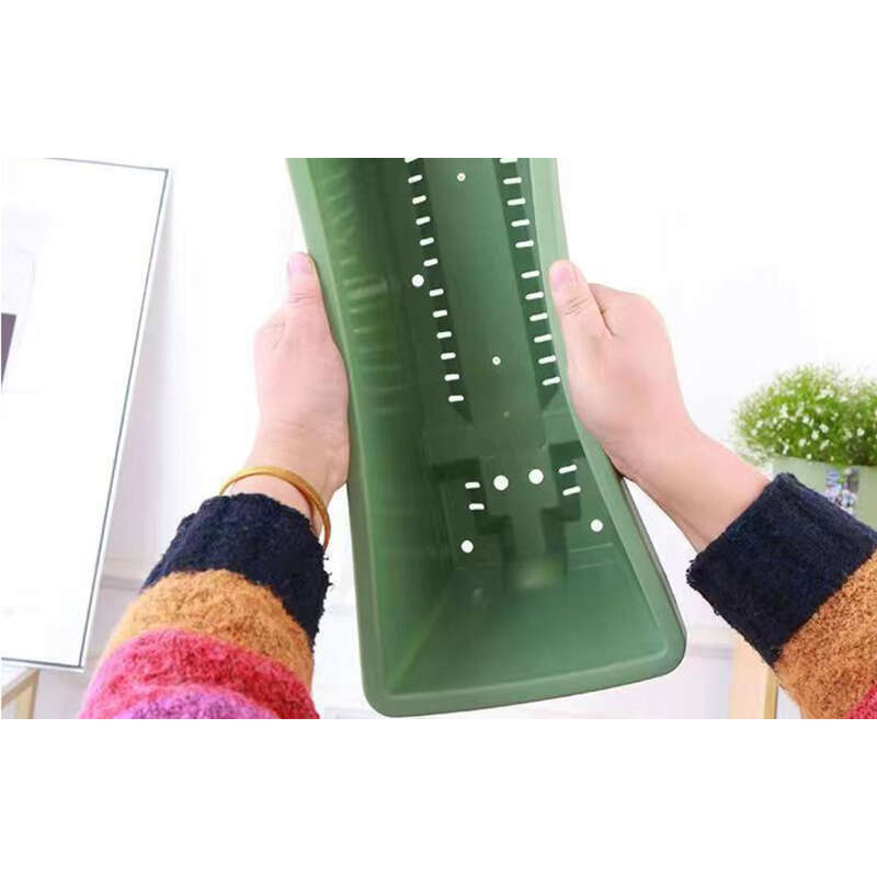 Vaso de resina retangular para plantas, vaso de plantas para plantas, com ranhuras para plantio, para famílias de flores e azevinhos espessos_voghion.com