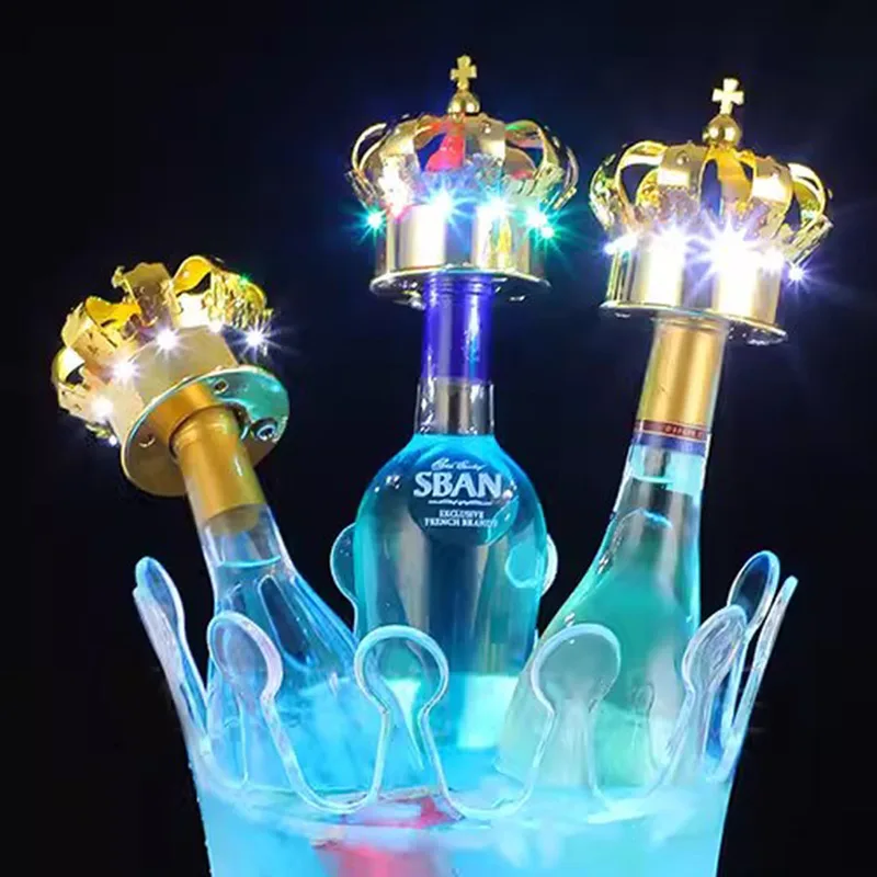 Nightclub Party Crown Led Strobe Baton Sparklers Light Champagne Bottle VIP Service Topper Light Wine Bottle Flash Stick Light_voghion.com