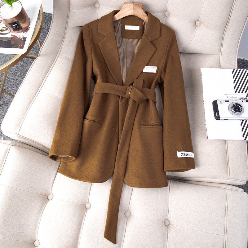 Women's Clothing coat suit jacket women autumn and winter new slim suit women's top with belt