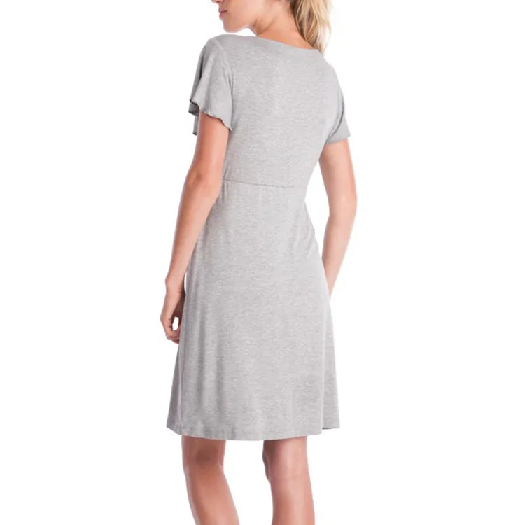 Pregnancy Nursing Clothes Women Lactation Maternity Dresses Clothing for Breastfeeding Pregnant Summer Dress_voghion.com
