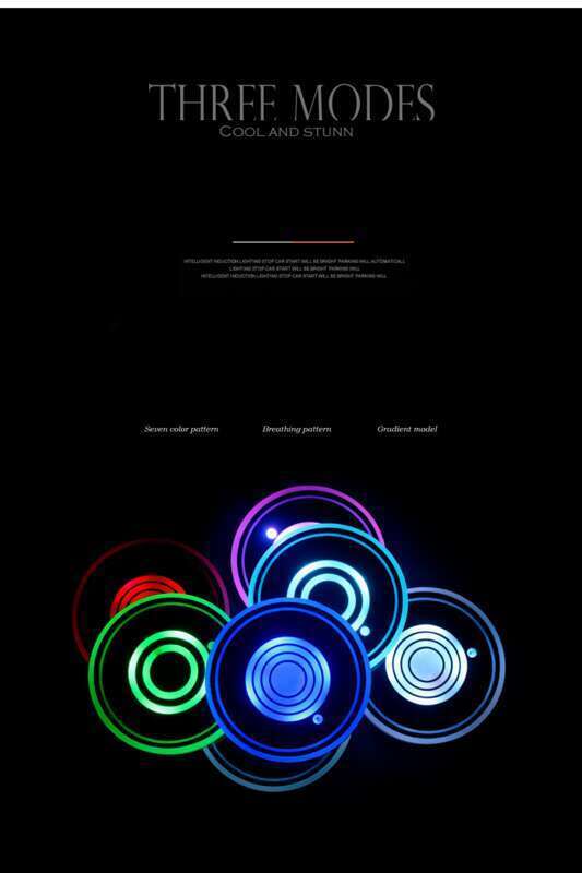 Coussin lumineux LED pour voiture Constellation Ciel étoilé Carte Arc-en-ciel Tasse Lumière d'ambiance intérieure de voiture_voghion.com