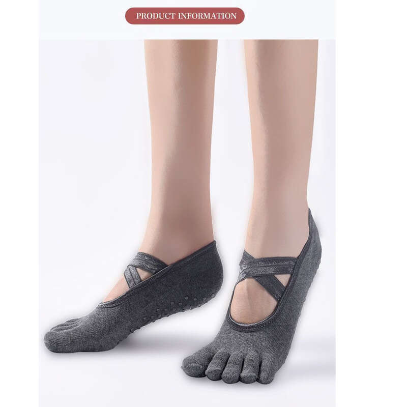 Pilates Five Finger Professional Non Slip Summer Yoga Socks_voghion.com