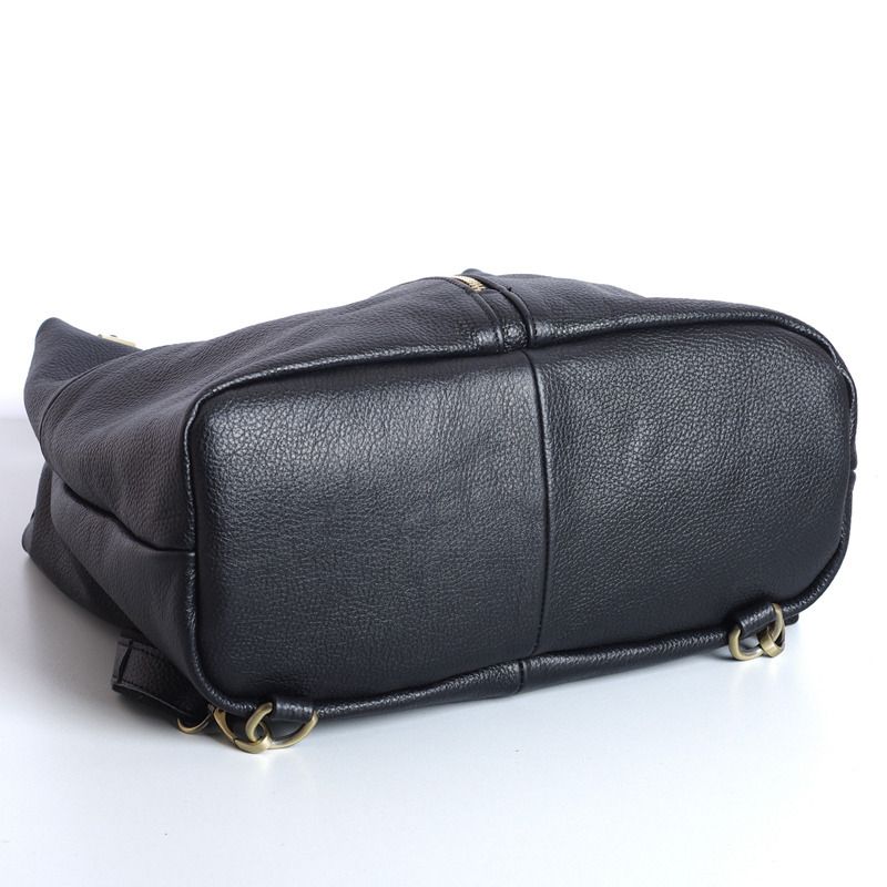 Hauptschicht- aus Rindsleder, modische trendige Tasche, große Damentasche, schwarz, weicher, vielseitiger_voghion.com