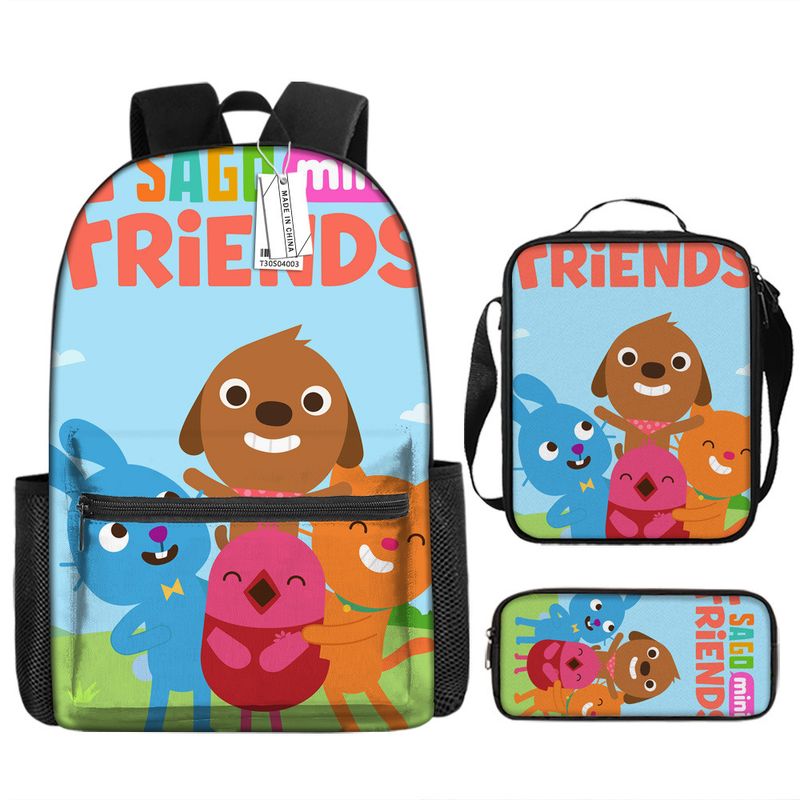 Saige Kinder Schulrucksack 3-tlg. Set Mini Companion Bedruckt_voghion.com