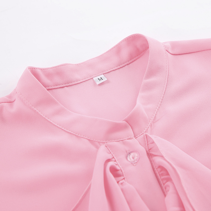 Dametøj Design flæser langærmet skjorte vinter ny stil temperament high-end cardigan top kvinde _voghion.com