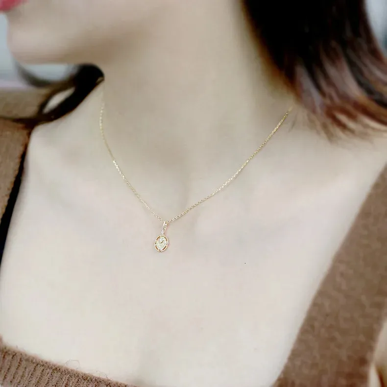 Collier porte-bonheur LAMOON pour femme en argent sterling avec pendentif mini totem plaqué or K, bijoux délicats faits à la main_voghion.com