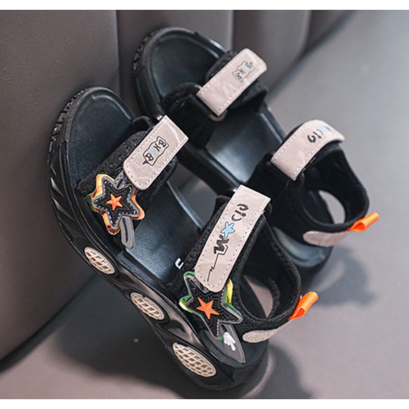 Boys' Star 2024 summer new little boys beach shoes sports soft soled student sandals Big kids_voghion.com