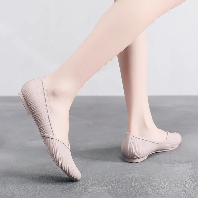 New Low-top Waterproof Rain Boots Women Summer Adult Work Rubber Fashion Jelly Shoes Non-slip Shallow Toe Sandals_voghion.com