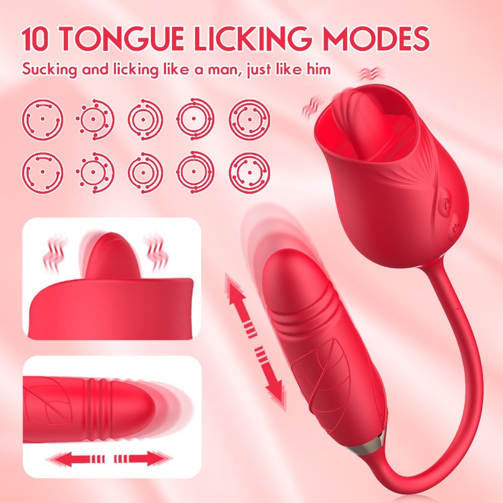 Rosa geformter weiblicher Vibrator, oraler Nippel, G-Punkt, Klitoris, Saugstimulation, Masturbation, Spielzeug für Erwachsene für Frauen_voghion.com
