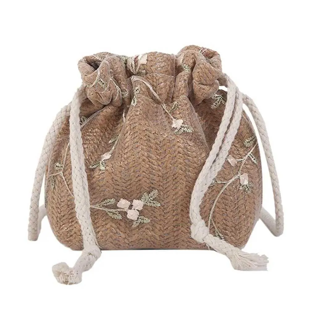 Fi small S hoe Wen Drstring Str spiaggia wer borsa da ricamo donna pizzo dieci carattere borsa da viaggio Y241026_voghion.com