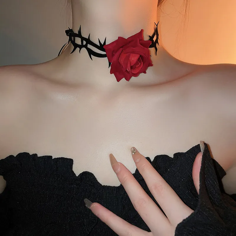 Gothic Rose Flower Bangle Bracelet Vintage Style For Women_voghion.com