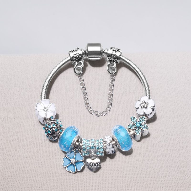 Bracciale charm in acciaio inossidabile con perline smaltate_voghion.com
