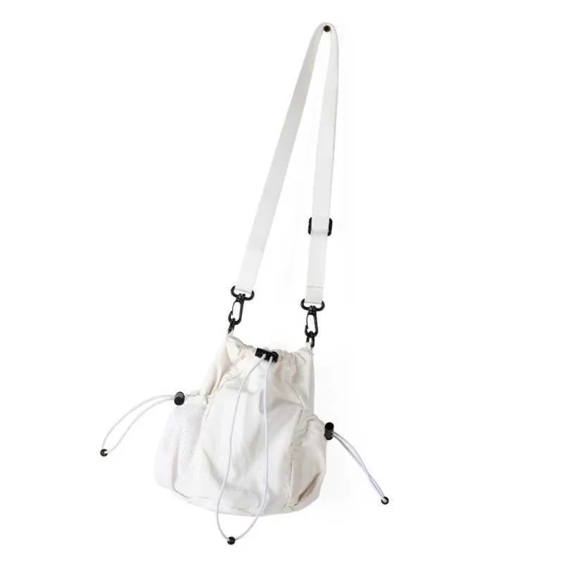 Elegante borsa a secchiello con coulisse plissettata in nylon, borsa a tracolla, borse per lo shopping e i viaggi per le donne C241216_voghion.com