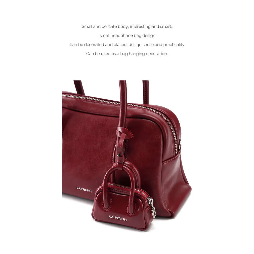 LA FESTIN Mini Auricolare Originale 2024 Nuovi Accessori Piccola Borsa Pendente in Pelle da Donna_voghion.com