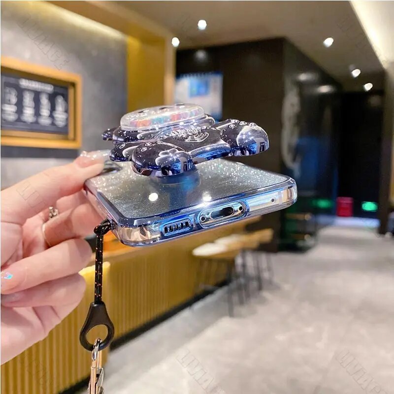Coque Xiaomi Avec Support Téléphone Et Motif Ours Et Fleurs_voghion.com