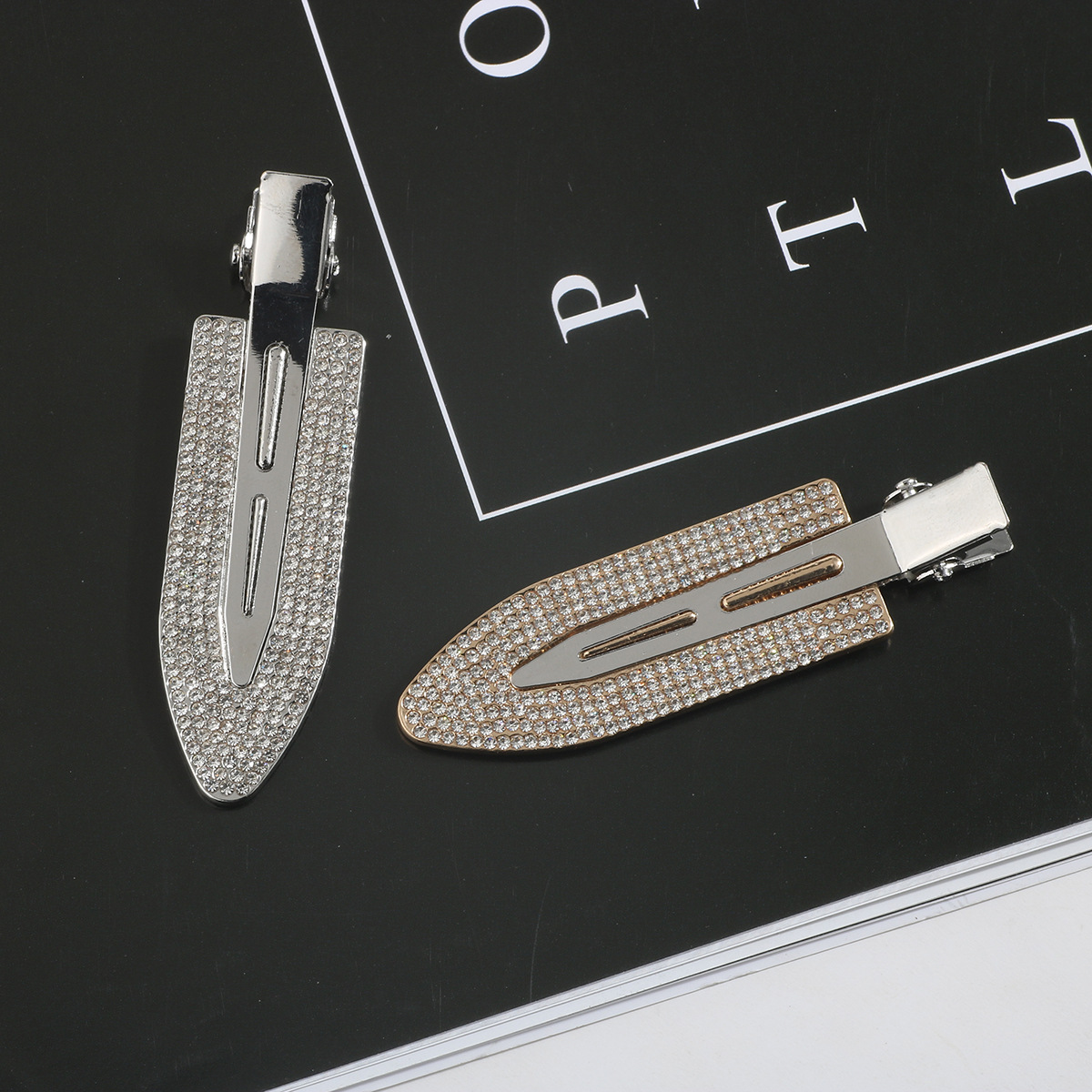 Korea internetikuulsuste temperamendiga metallist surfilaua rhinestone juuksenõelaga küljeklamber tüdruku tukk Korea juuksuri õmblusteta klamber_voghion.com